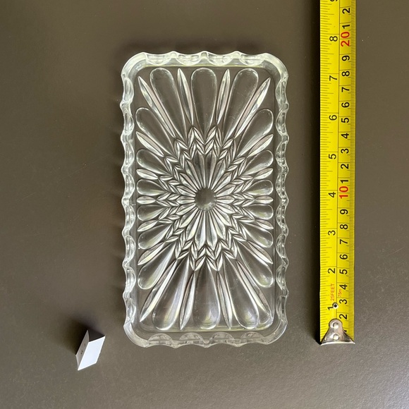 Elegant Clear Glass Butter Tray - Picture 3 of 3